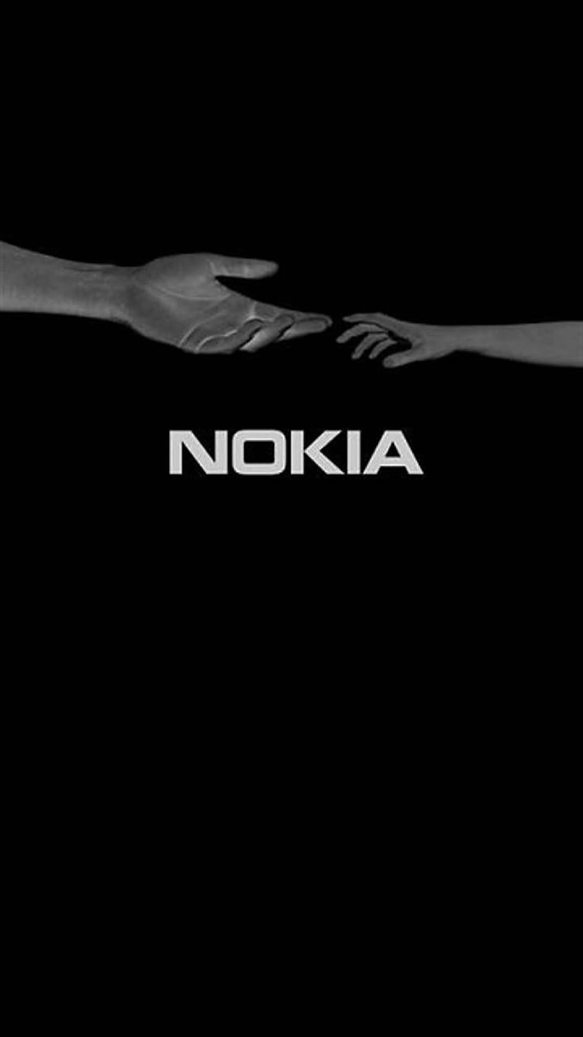 Czarna Nokia, logo Nokii Tapeta na telefon HD