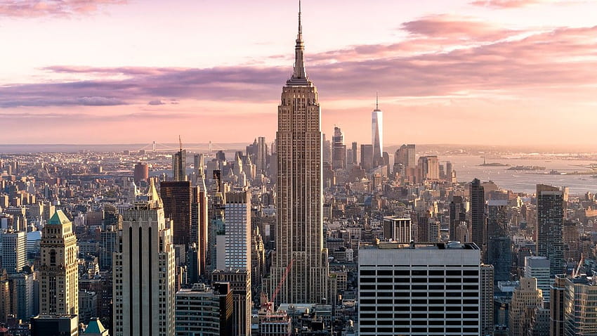 Awesome Manhattan Skyline New York City New York [1280x720] na telefon komórkowy i tablet Tapeta HD