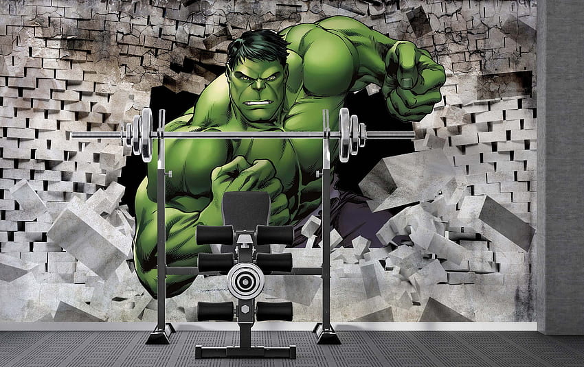 HULK 3D Görünüm Yapıştırıcı Hulk Çatlayan sevimli hulk HD duvar kağıdı