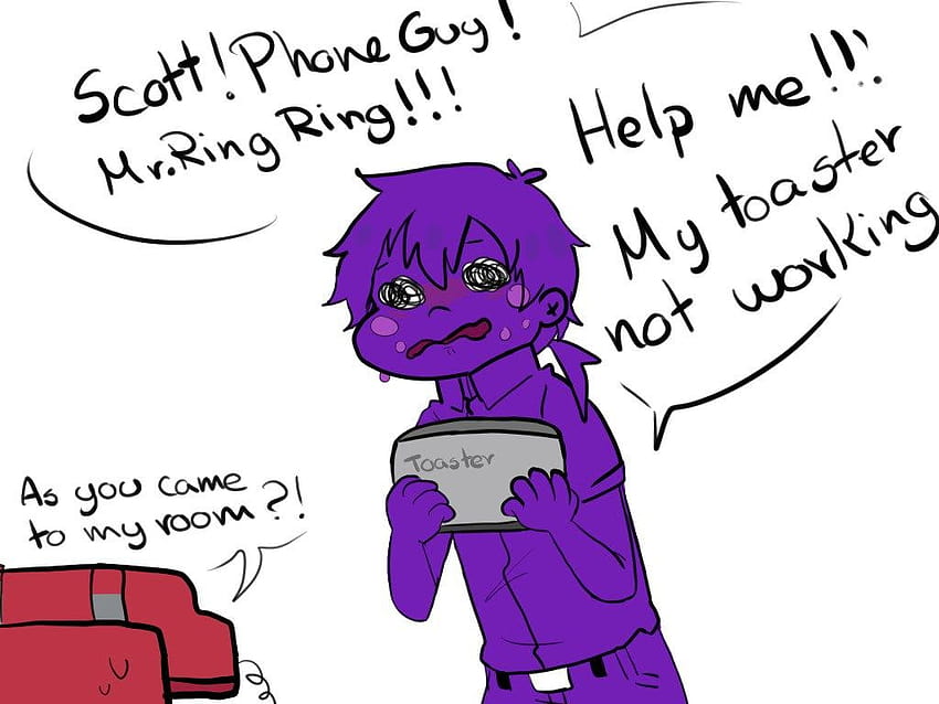 Toast, Purple Guy, And Fnaf, fnaf purple guy HD wallpaper