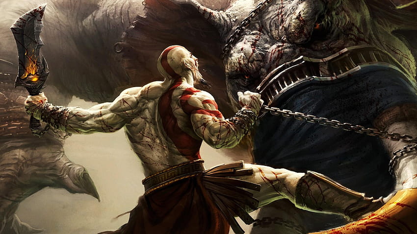 God of War: Ascension: герой се бие и остриета на хаоса HD тапет