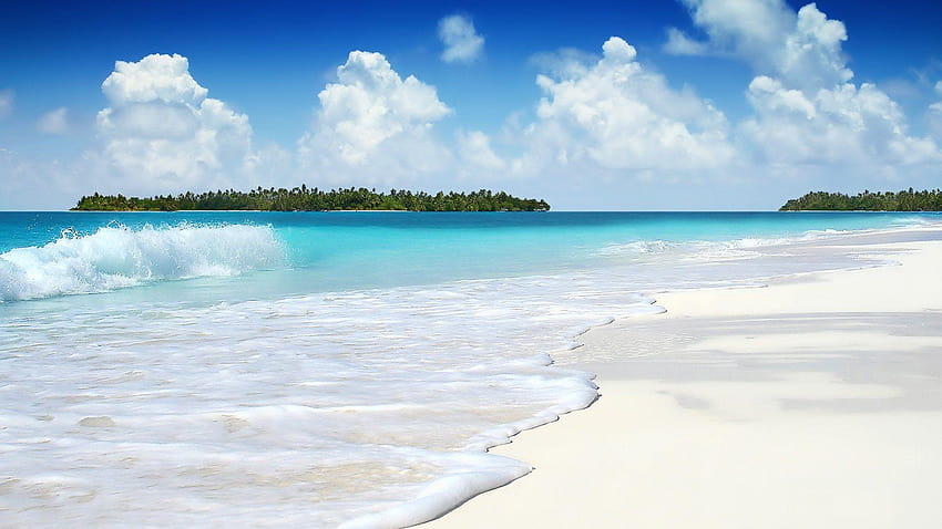 Malediven-Strand, schön im Sommer voll und Hintergründe, schöne Malediven HD-Hintergrundbild