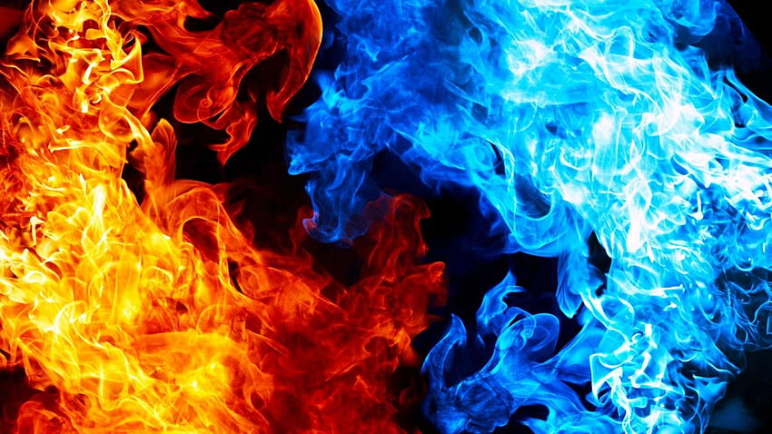 Arrière-plans Rouge Jaune Bleu Flamme Texture Pattern, fumée jaune Fond d'écran HD