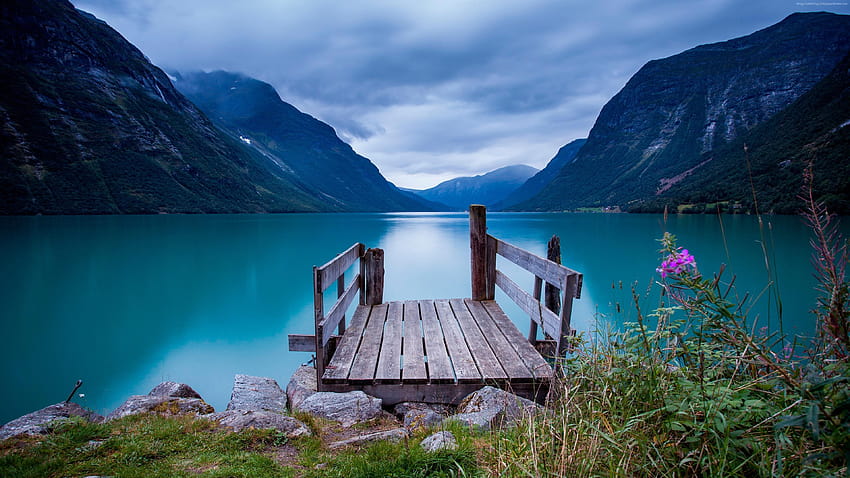 El paisaje más hermoso de Noruega fondo de pantalla