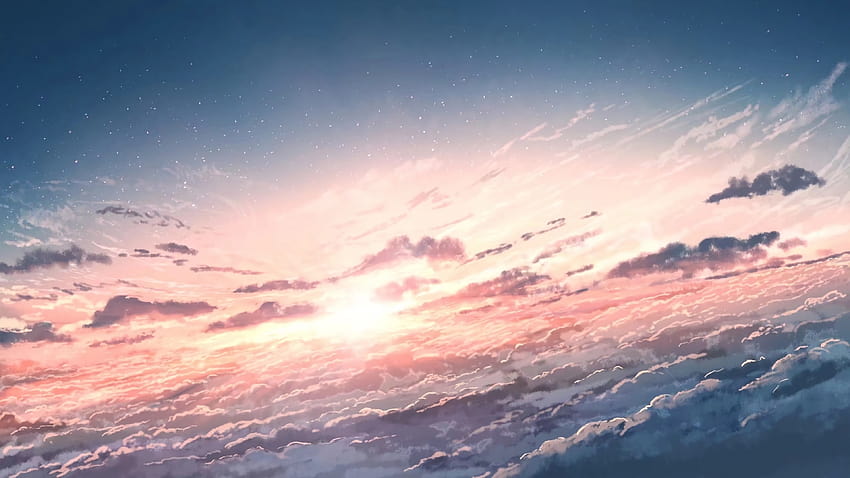 3840x2160 Anime Sky, Beyond The Clouds, Sunset, Scenery for U TV, pink anime  sky HD wallpaper | Pxfuel