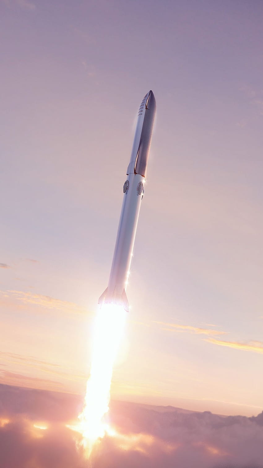 del lanzamiento del nuevo Starship Super Heavy de SpaceX, space x mobile fondo de pantalla del teléfono