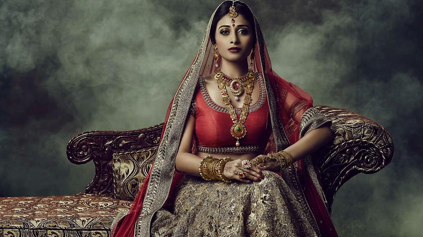 Biżuteria ślubna, tradycyjna, etniczna, indyjska panna młoda Tapeta HD