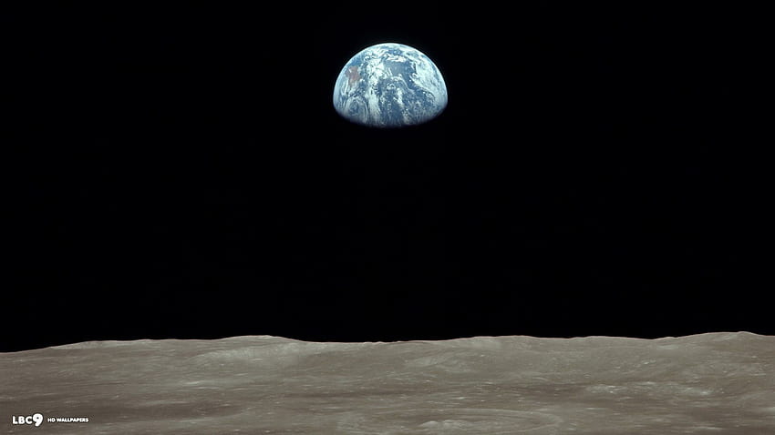 first of earth from moon, earth and moon HD wallpaper