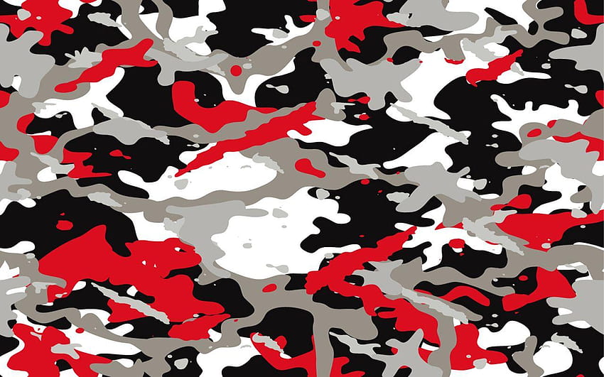 Premium Vector  Panoramic background texture military khaki red black  camouflage vector