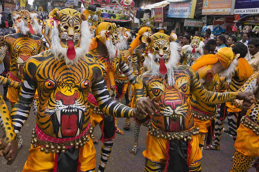 13 Kolorowy Festiwal Onam w Kerali, festiwal Kerala Tapeta HD