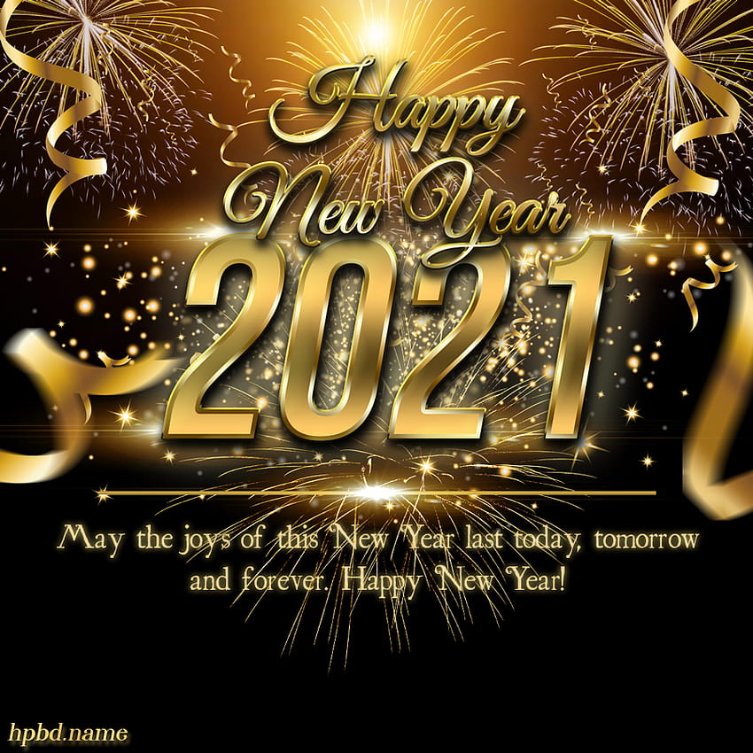 Направете луксозна картичка за Честита Нова Година 2021 през 2020 г., пълна редакция Честита Нова Година 2021 HD тапет за телефон