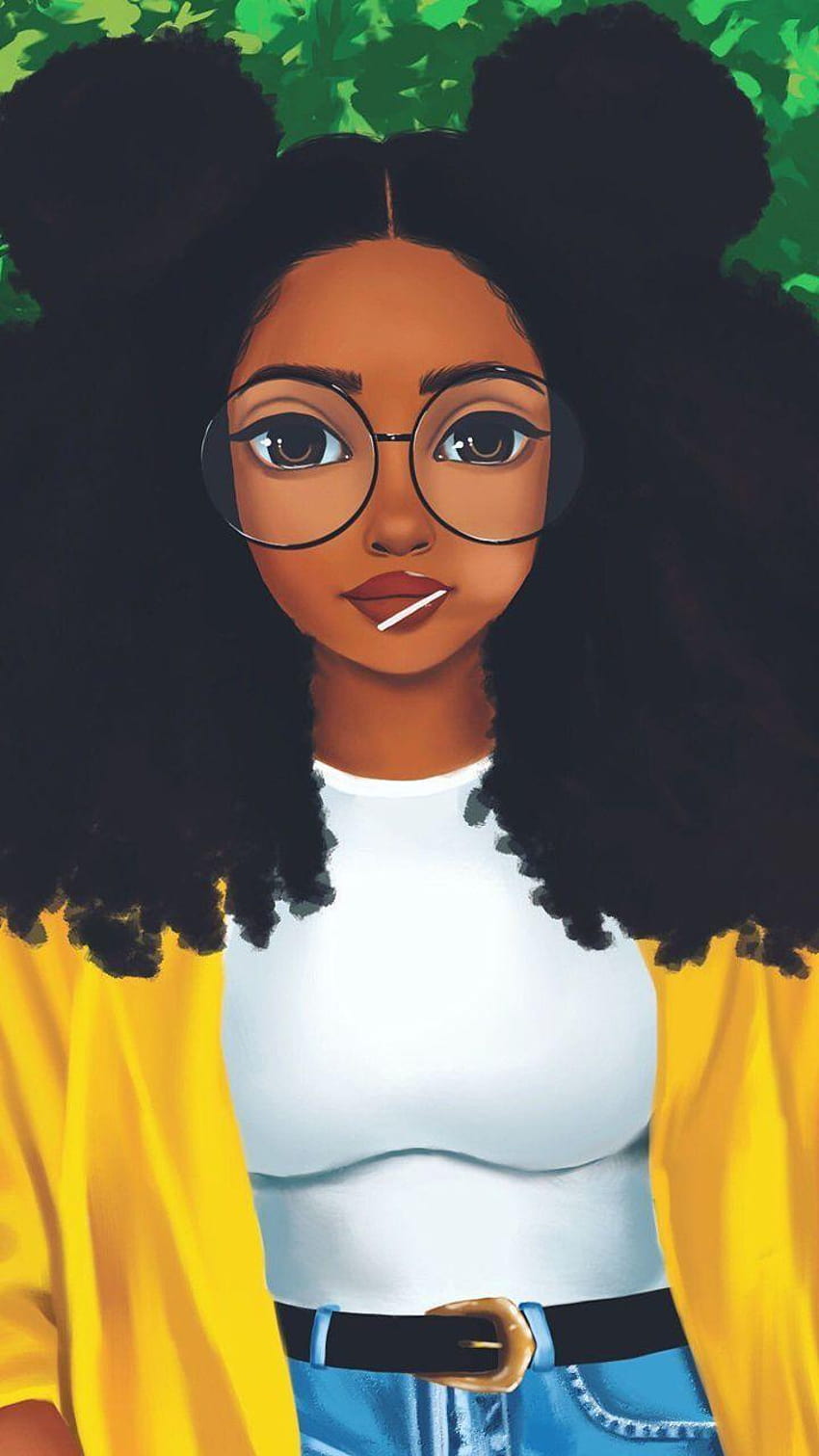 Pin auf Art, cute afro girl anime HD-Handy-Hintergrundbild
