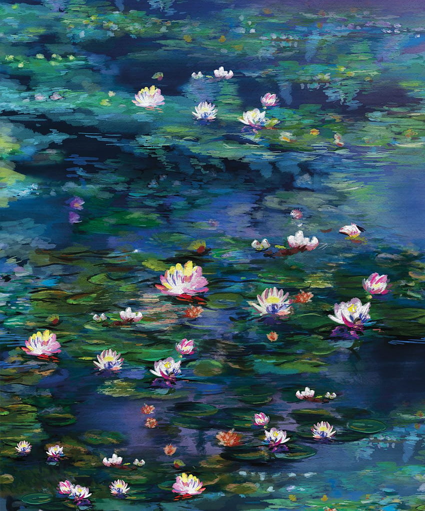 Lilie Wodne • Marzycielskie Kolorowe • Milton & King USA, lilia wodna Tapeta na telefon HD