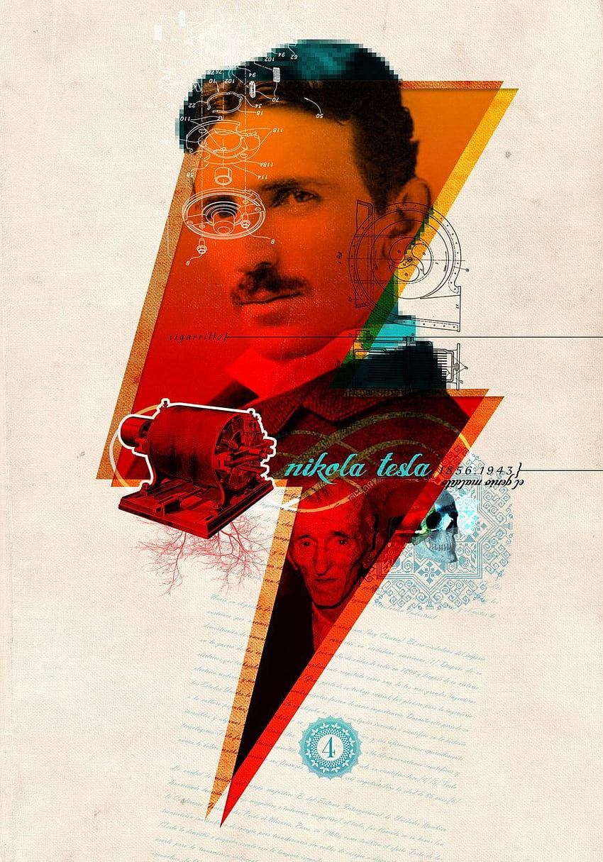 Nikola Tesla autorstwa Carozzo.deviantart na @deviantART, telefon Nikola Tesla Tapeta na telefon HD