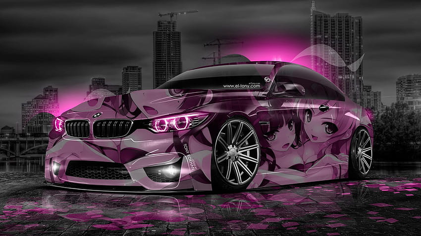 BMW M4 Anime Aerography City Car 2014 el Tony, bmw アニメの女の子 高画質の壁紙