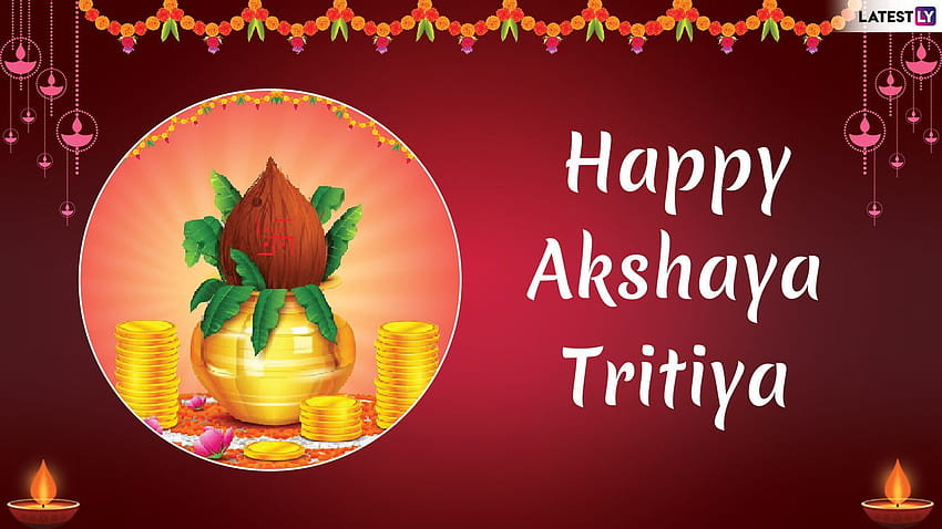 Akshaya Tritiya 2019 Nachrichten in Hindi: WhatsApp-Sticker, SMS, Akshaya Tritiya HD-Hintergrundbild