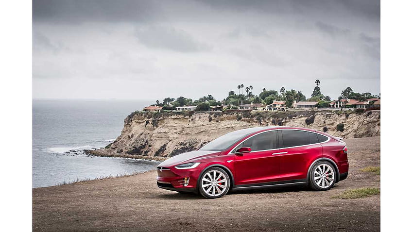 Wednesday: Tesla Model X Black & Red HD wallpaper