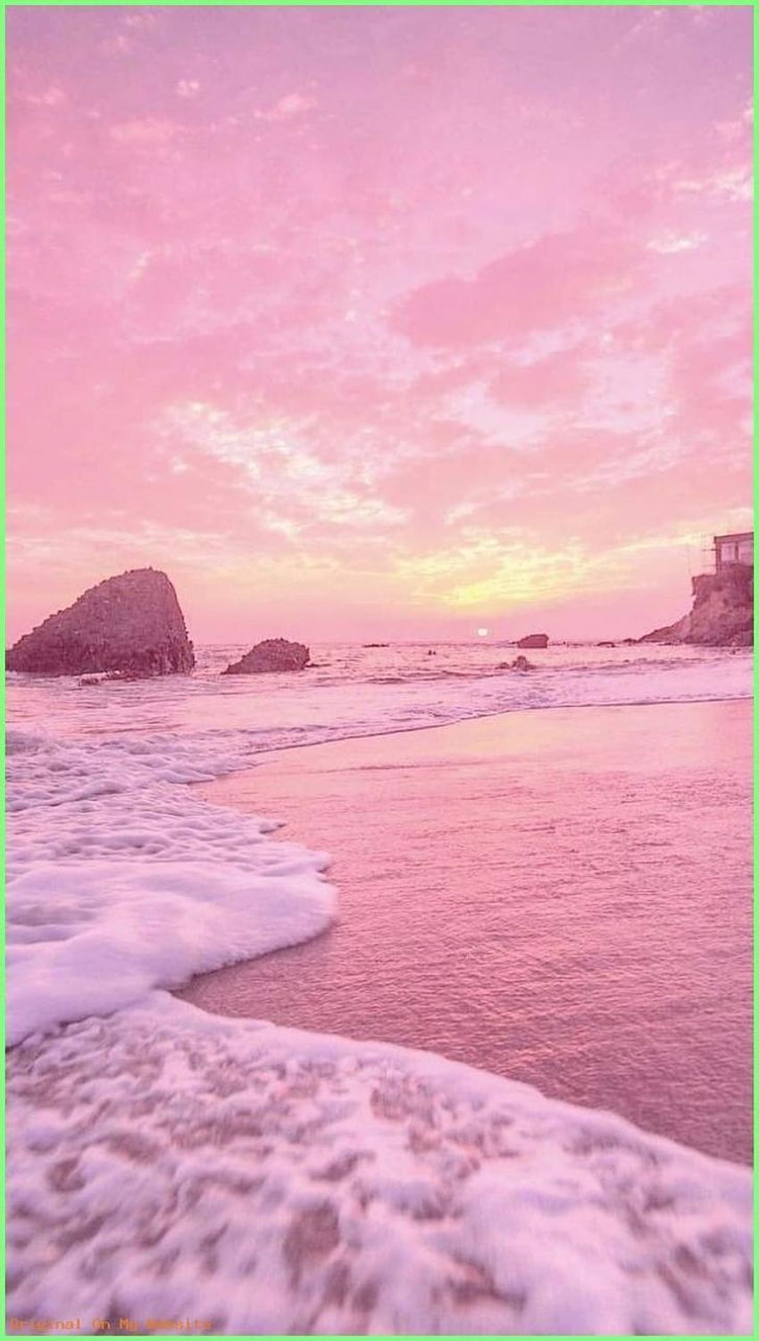 : Aesthetic, Pink, Landscape HD phone wallpaper