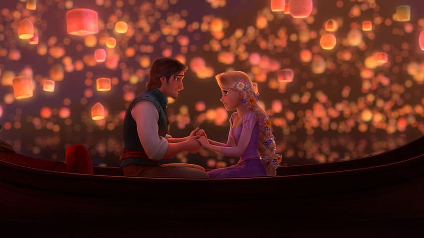Its LOVE Tangled Rapunzel and Eugene in Love HD wallpaper
