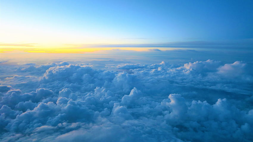 구름과 일몰, 하늘, 운해, 배경, 2e0a0c, 구름 PC HD 월페이퍼