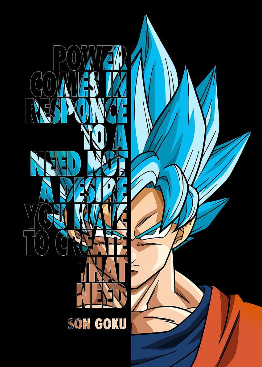 Son Goku Quote' Poster by DesignerMind, goku quotes HD phone wallpaper