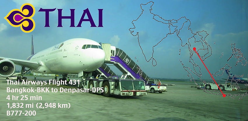 Thai Airways B772 Royal Silk Class – TG 431 Bangkok HD wallpaper