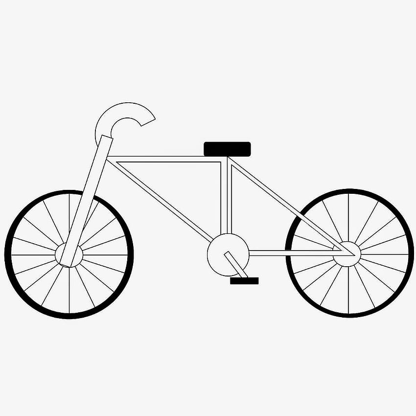 Bicycle Coloring Drawing, bike sketch HD phone wallpaper