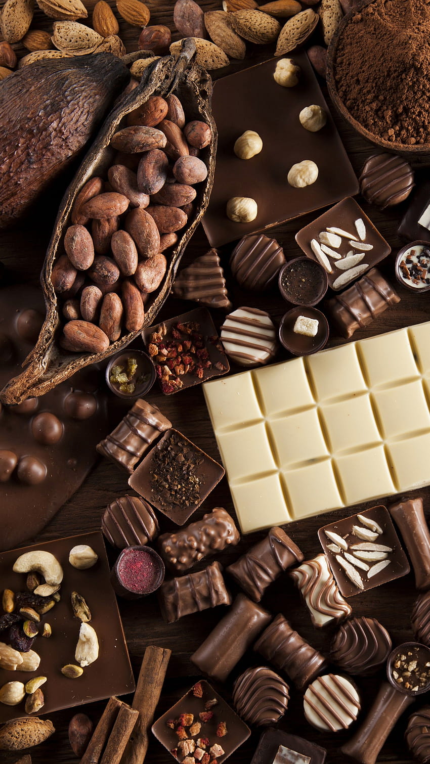 cioccolato, cacao, delizioso, cibo Sfondo del telefono HD