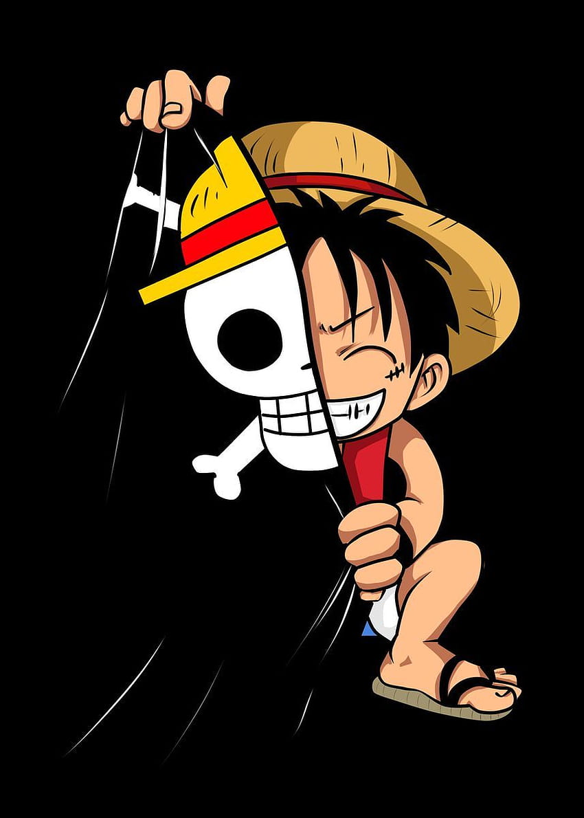 Chibi Luffy'nin Poster Baskısı PsychoDelicia, luffy drip HD telefon duvar kağıdı