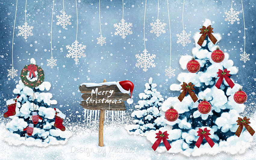Merry Christmas Card, christmas label HD wallpaper