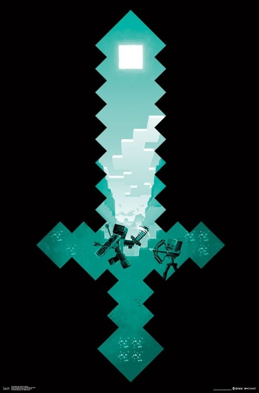 enchanted diamond sword minecraft HD phone wallpaper