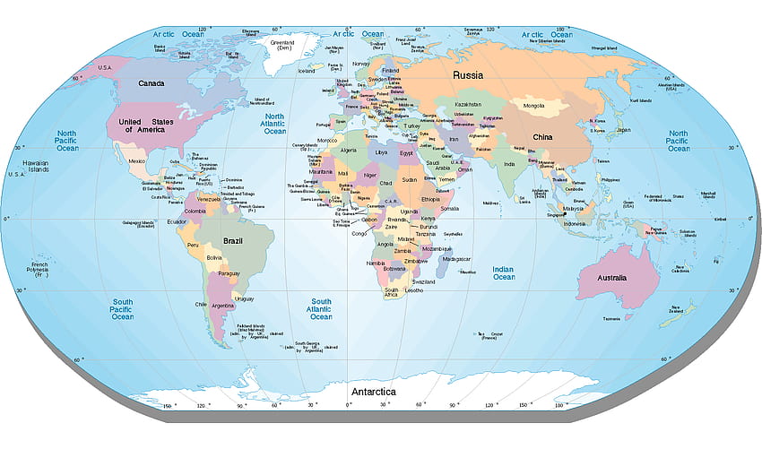 Mobil ve Tablet dünya siyasi haritanız için Travel n World'de [1800x1060] Siyasi Dünya Haritası 11103 HD duvar kağıdı