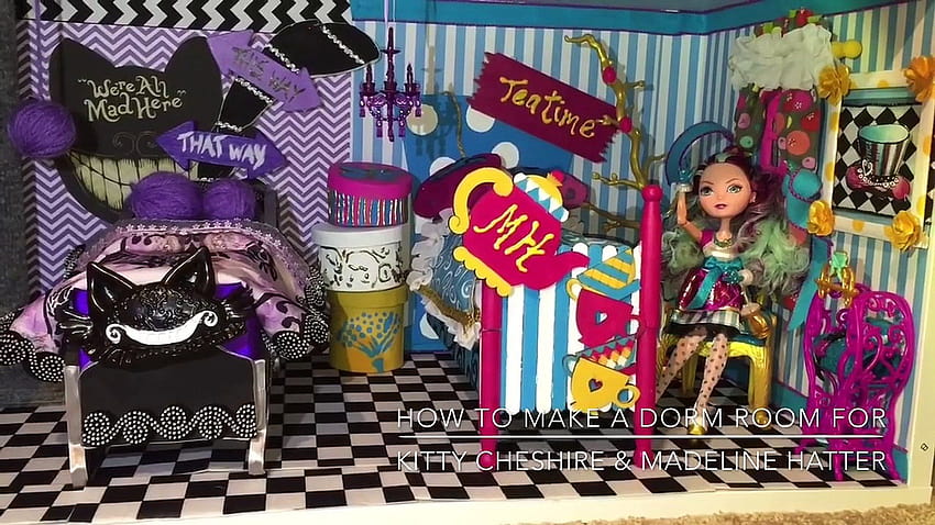 HOW TO MAKE A DORM ROOM FOR MADELINE HATTER AND KITTY CHESHIRE [EVER AFTER HIGH] – Видео Dailymotion, ever after high mlp HD wallpaper