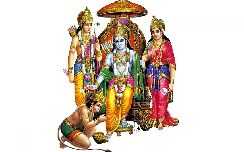 Lord Hanuman Ram Sita Laxman, Ram Sita Hanuman Tapeta HD