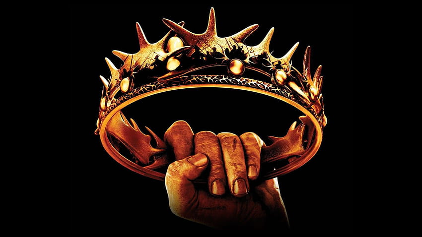 plakat z koroną gry o tron, złota korona Tapeta HD