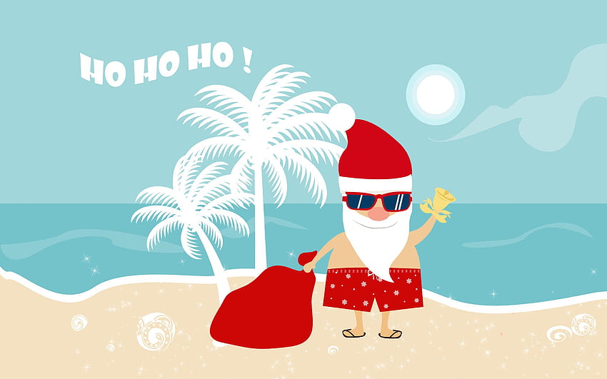Beach Christmas Clipart, Clip Art, tropical christmas HD wallpaper