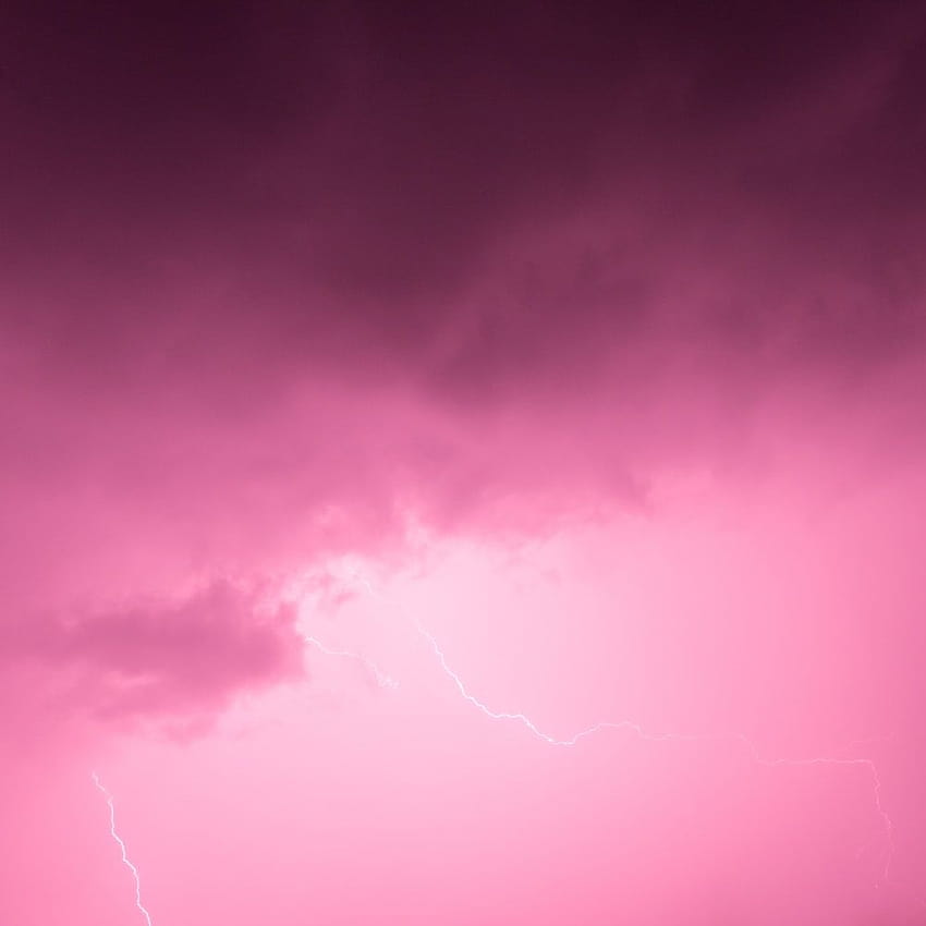 graphy of pink cloud with thunder – Pink, pink lightning HD phone wallpaper
