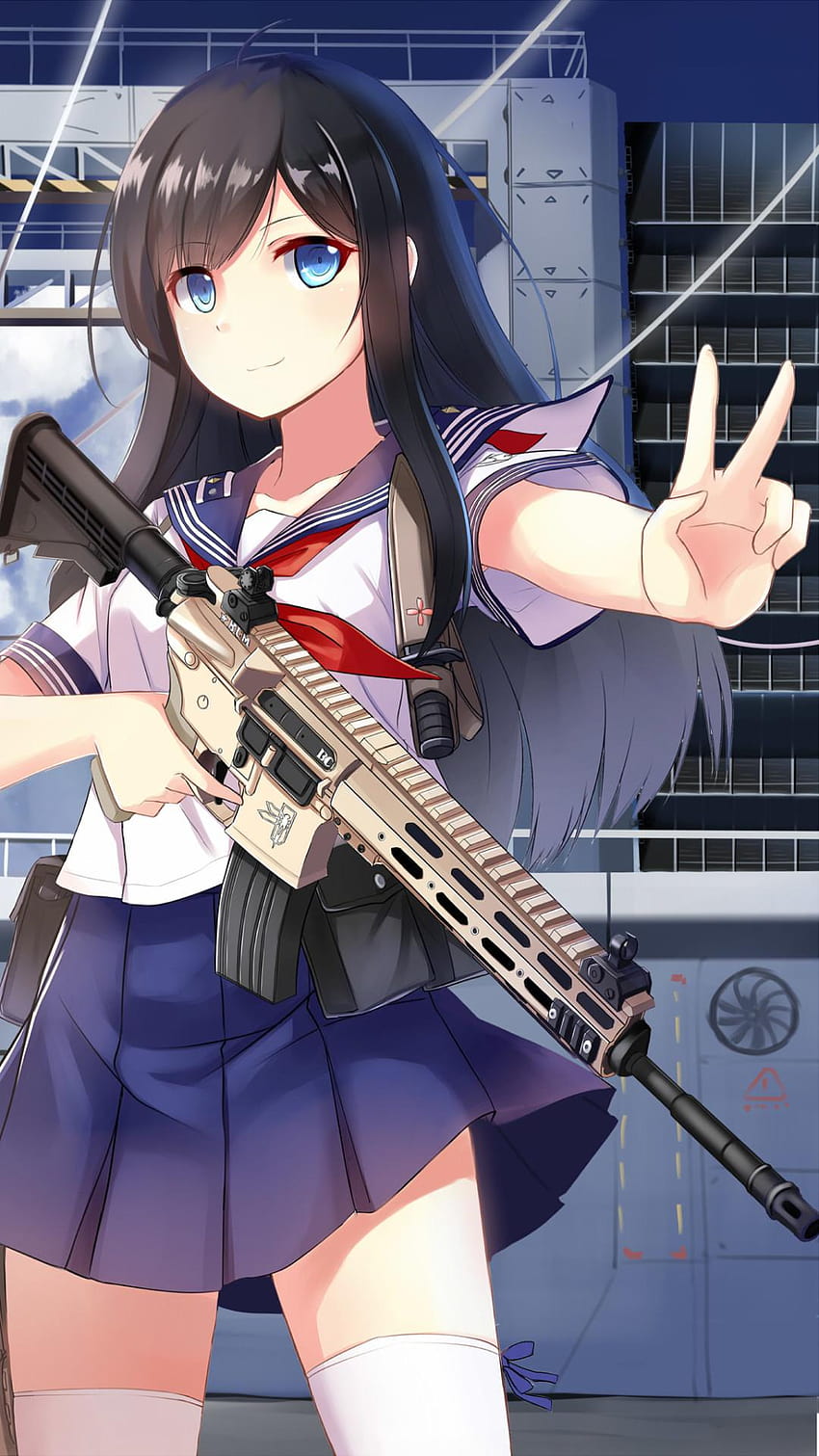 7 Anime Gun, fille anime cool iphone Fond d'écran de téléphone HD