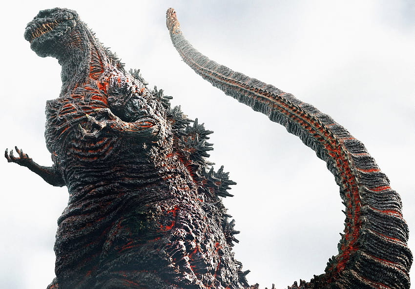 Japońscy kinomani cieszą się, gdy Godzilla niszczy ich miejsca pracy, shin godzilla Tapeta HD