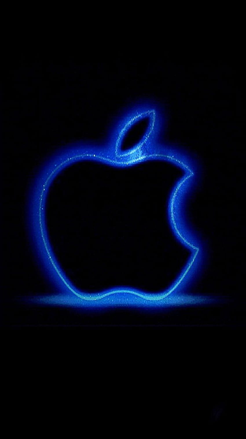 Logotipo de Apple azul brillante iPhone 6, Apple iPhone fondo de pantalla del teléfono