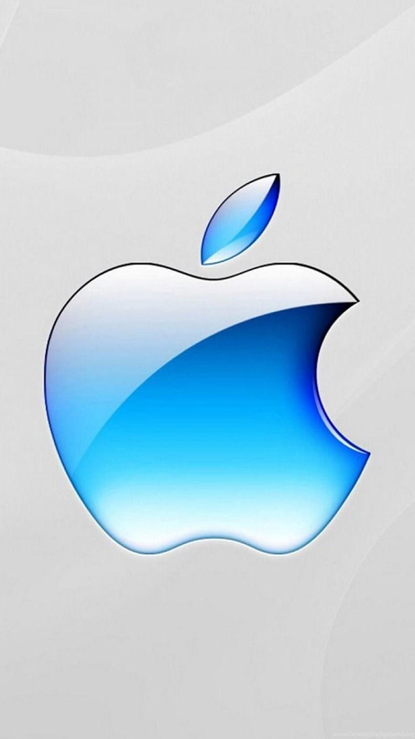 Logotipo azul de Apple iPhone 6, iPhone 6 s fondo de pantalla del teléfono