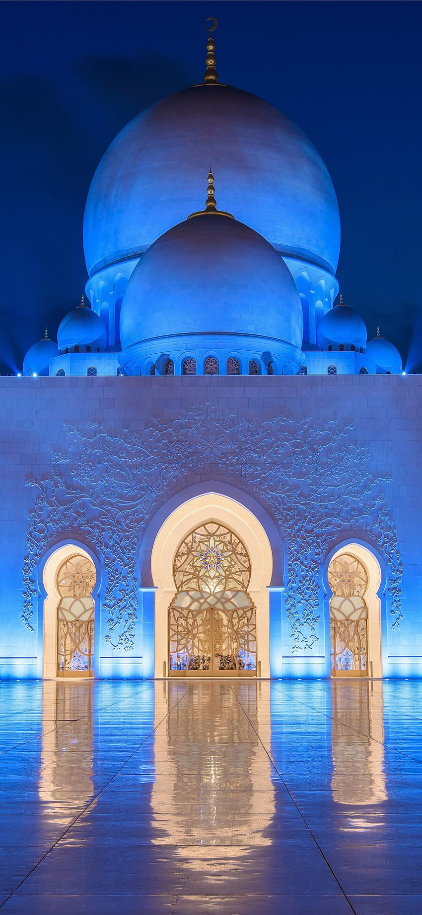 Scheich-Zayid-Moschee Abu Dhabi Nacht Architekt... iPhone, Moschee iphone HD-Handy-Hintergrundbild
