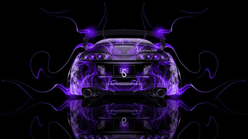 Toyota Supra Jdm Back Fire Car 2014 El Tony, purple toyota supra HD wallpaper