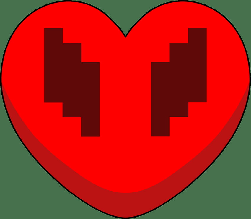 Ph1LzA Herzplüsch, Minecraft-Hardcore-Herz HD-Hintergrundbild