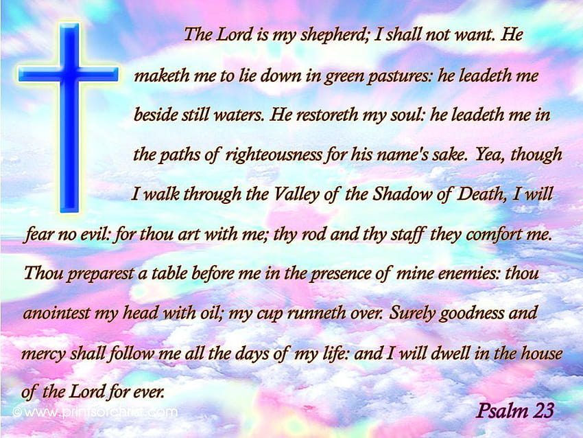 Psalms 23 Kjv Hd Wallpaper Pxfuel