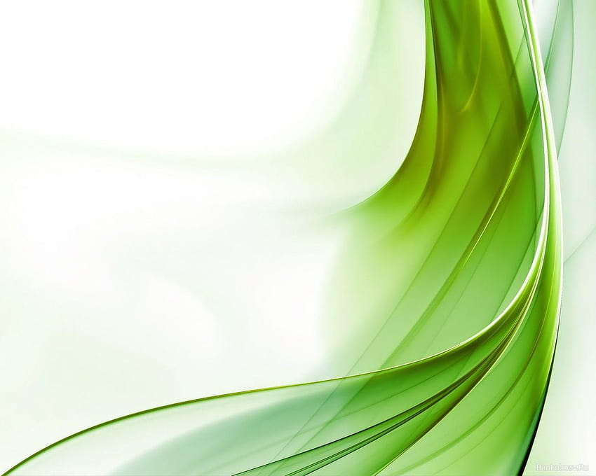 White Green PowerPoint Template, abstract green HD wallpaper