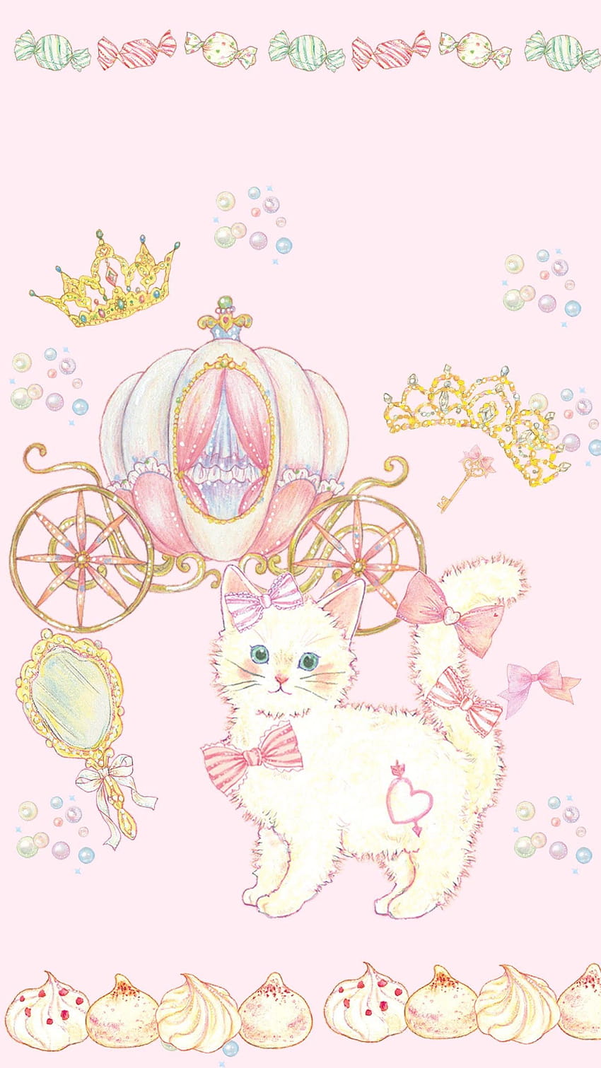 Princess kitten, kawaii kittens HD phone wallpaper
