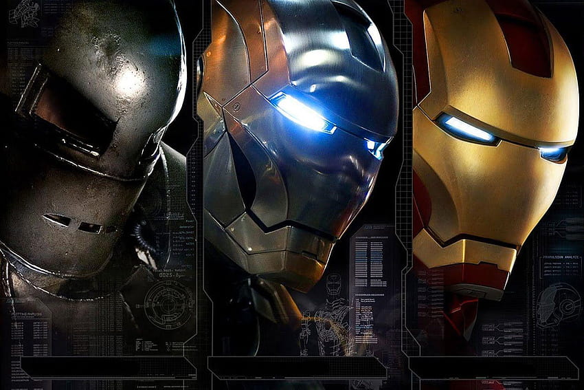 Ogni vestito di Iron Man su e giù, tutti i vestiti di Iron Man Sfondo HD