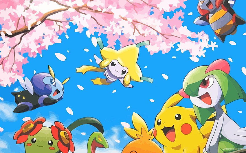 Spring Pikachu, spring pokemon HD wallpaper