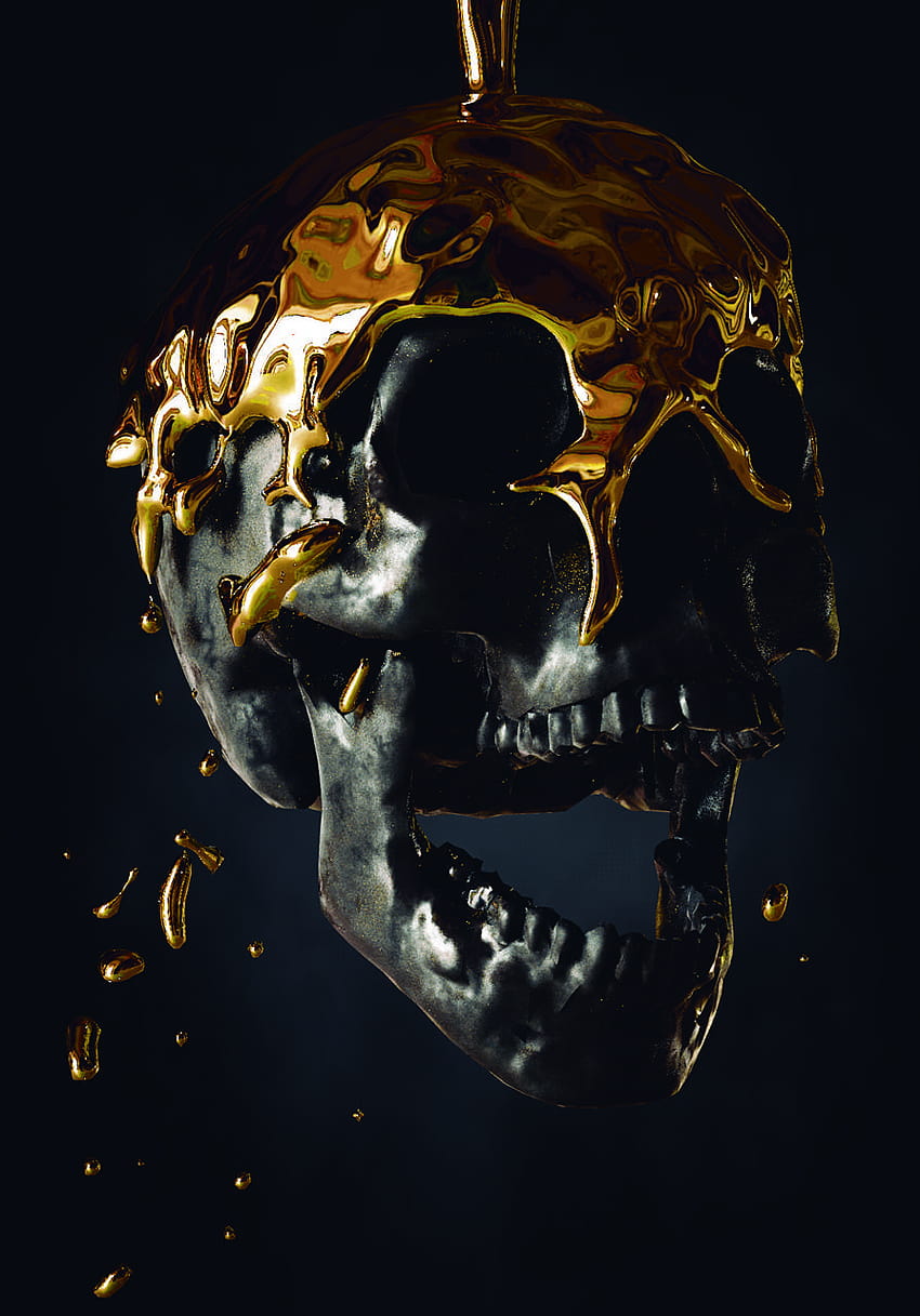 getfvcknreal의 두개골, 인간의 두개골 HD 전화 배경 화면